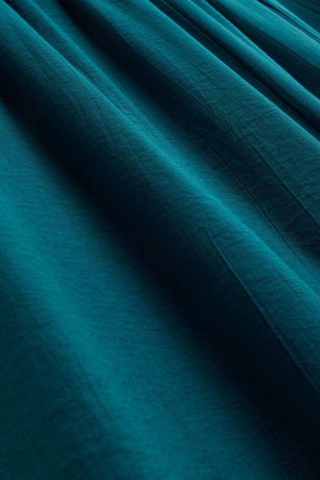 Damen - Stoffhose - High Waist - Palazzo - grün