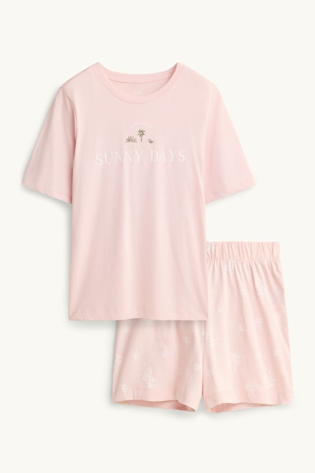 Femei - Pijama scurtă - roz