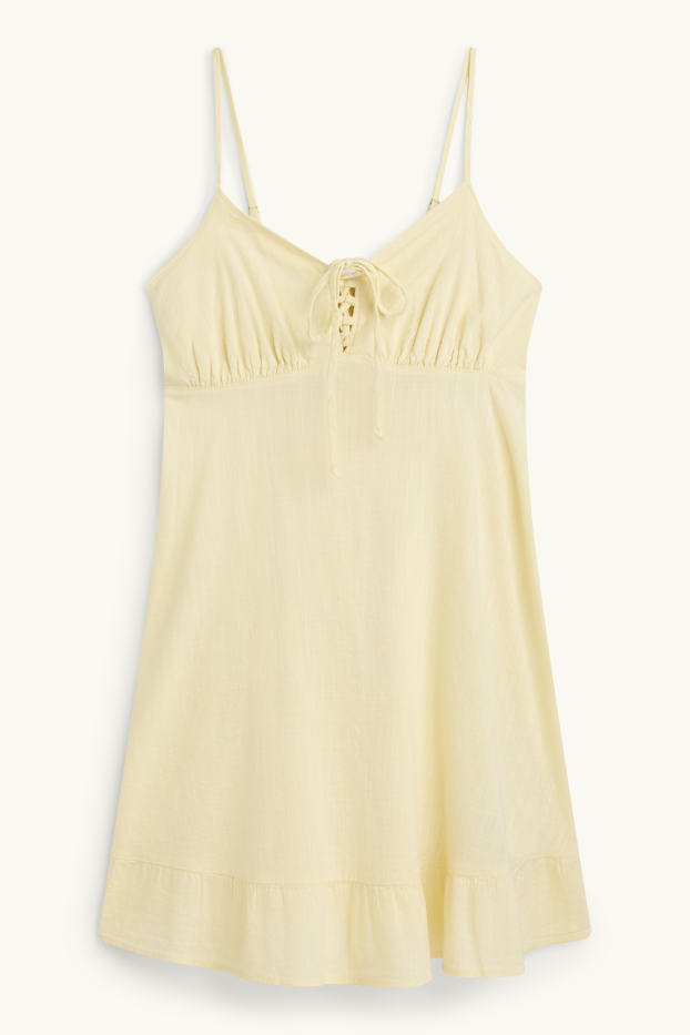 Femmes - Robe empire - jaune