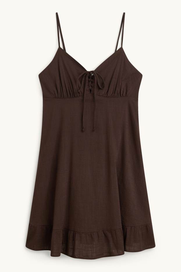 Damen - Empirekleid - braun