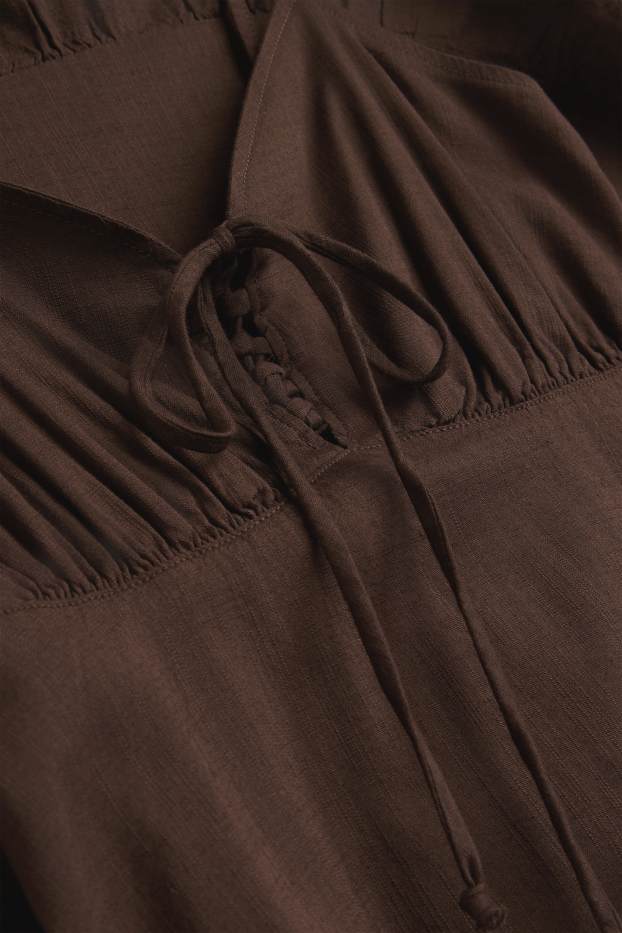 Damen - Empirekleid - braun