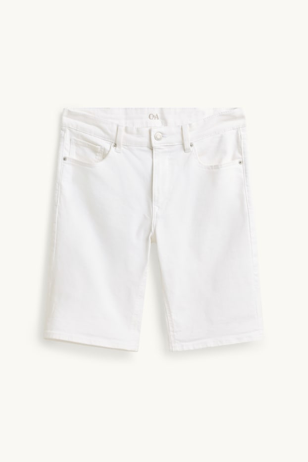 Hommes - Short en jean - blanc