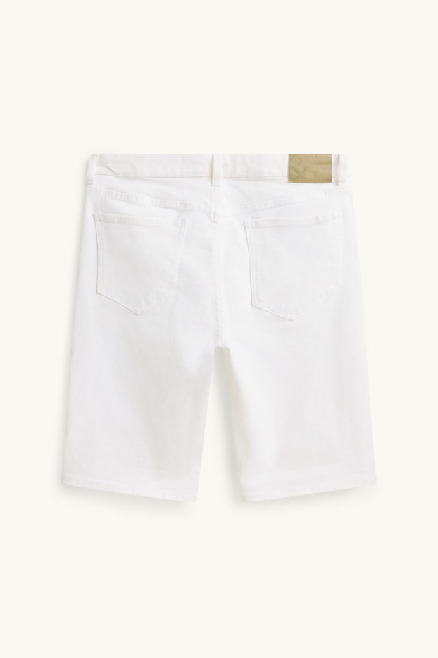 Hommes - Short en jean - blanc