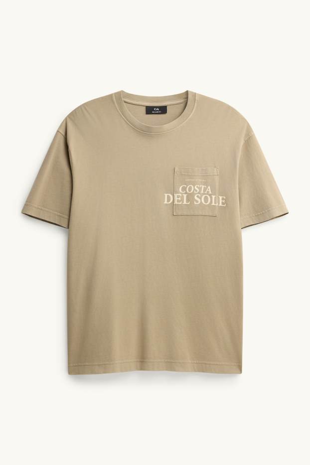 Herren - T-Shirt - Relaxed Fit - khaki