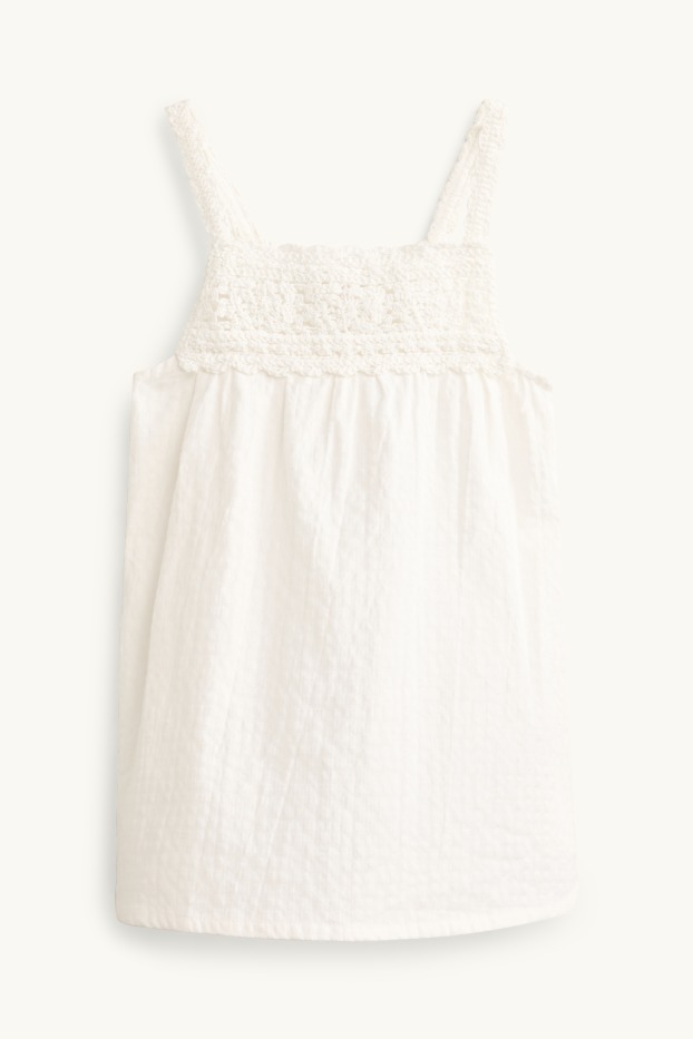 Nena - Vestit - texturat - blanc