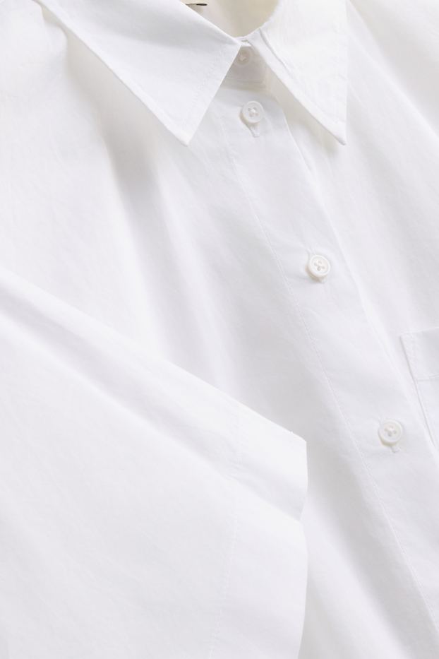 Mujer - Blusa camisera - blanco