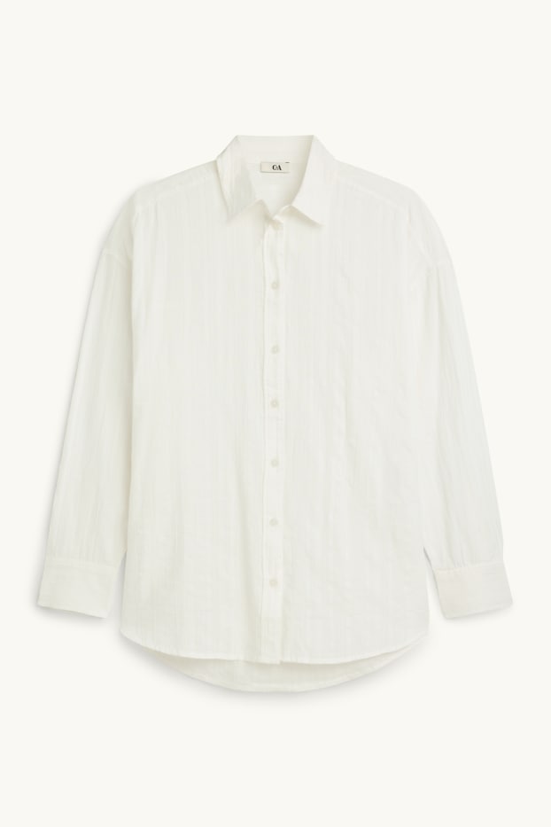 Femmes - Chemisier - finition texturée - blanc