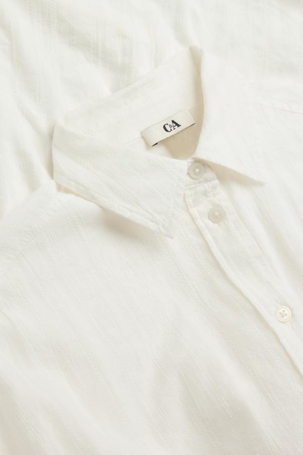 Femmes - Chemisier - finition texturée - blanc