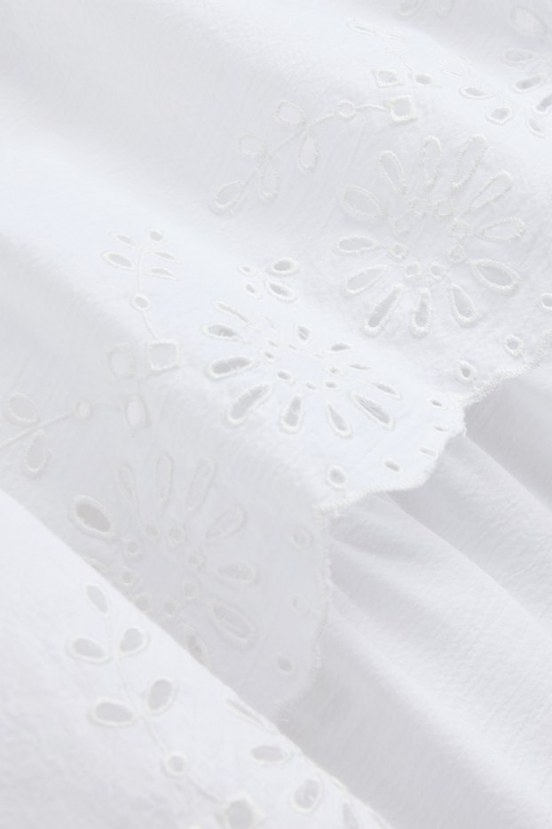 Dames - Rok - broderie Anglaise - wit