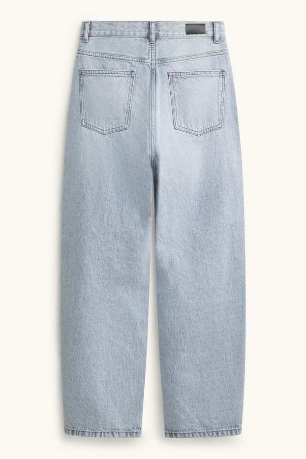 Bambine - Barrel jeans - azzurro