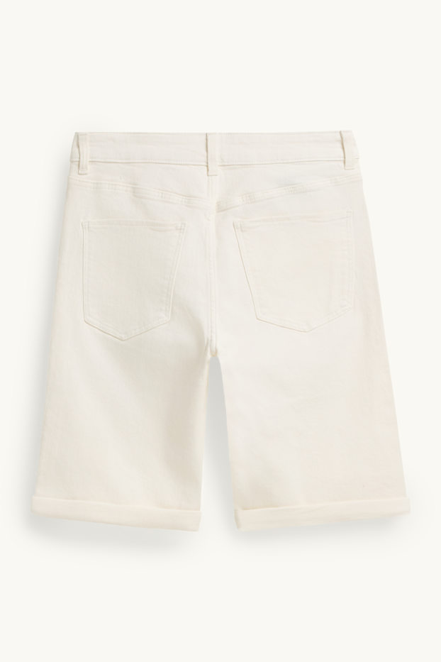 Damen - Jeans-Bermudas - weiß