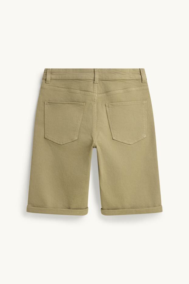 Damen - Jeans-Bermudas - khaki