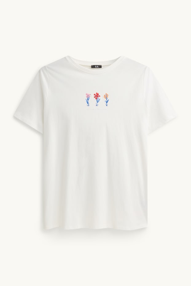 Donna - T-shirt - regular fit - bianco