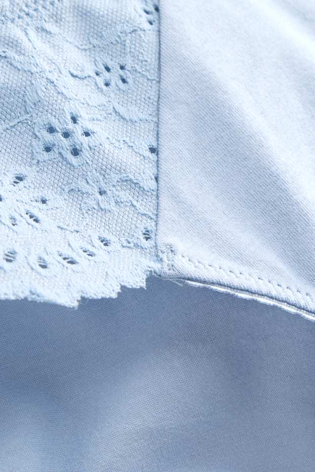 Femei - Chiloți - broderie englezească - albastru deschis