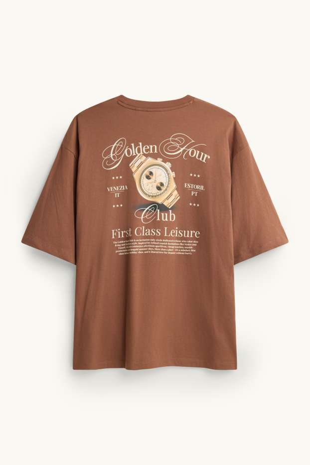 Herren - T-Shirt - Oversized - braun