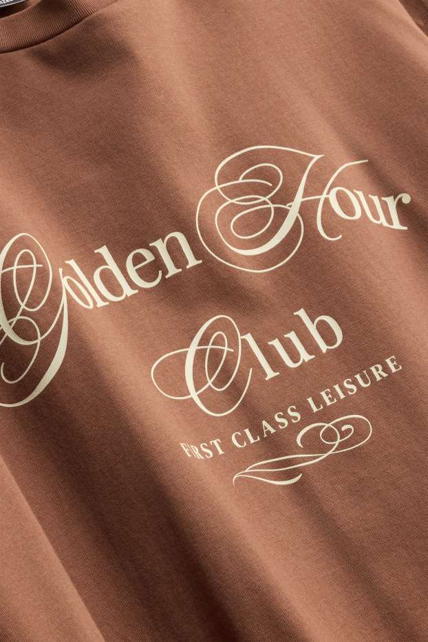 Herren - T-Shirt - Oversized - braun