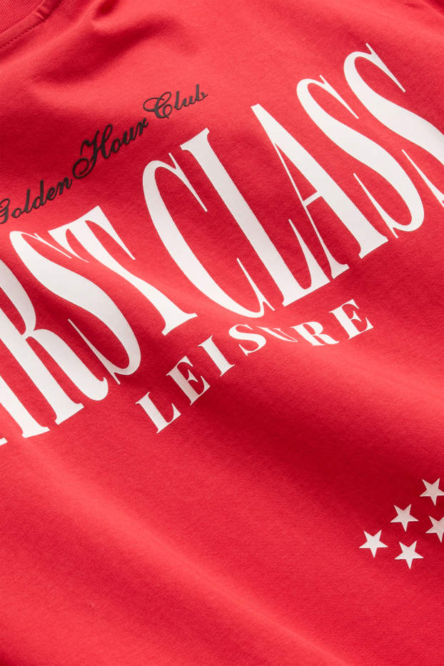 Hommes - T-shirt - relaxed fit - rouge