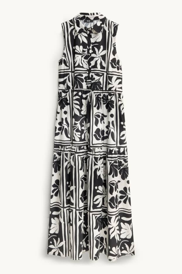 Dames - Jurk - zwart / wit