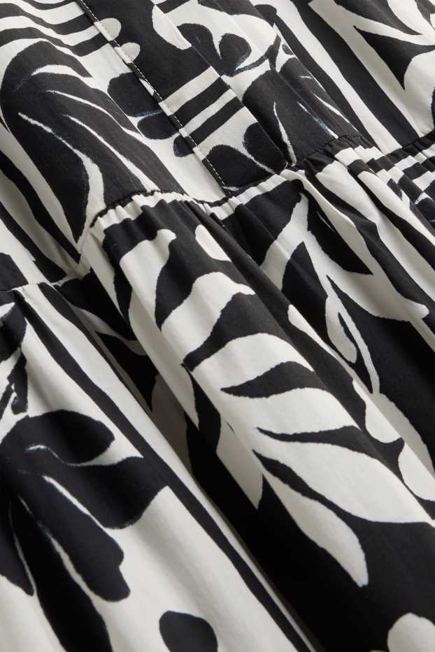 Dames - Jurk - zwart / wit