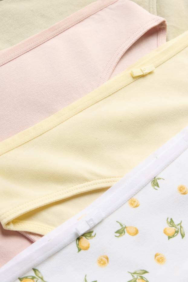 Femmes - Lot de 4 - culottes - blanc / jaune