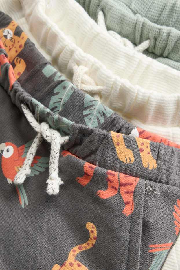 Baby Boys - Multipack of 3 - jungle - baby shorts - gray