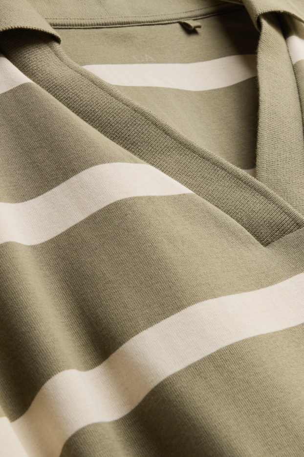 Dames - Poloshirt - regular fit - gestreept - lichtgroen