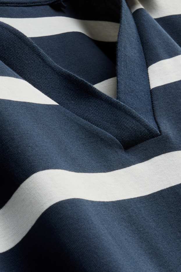 Damen - Poloshirt - Regular Fit - gestreift - blau