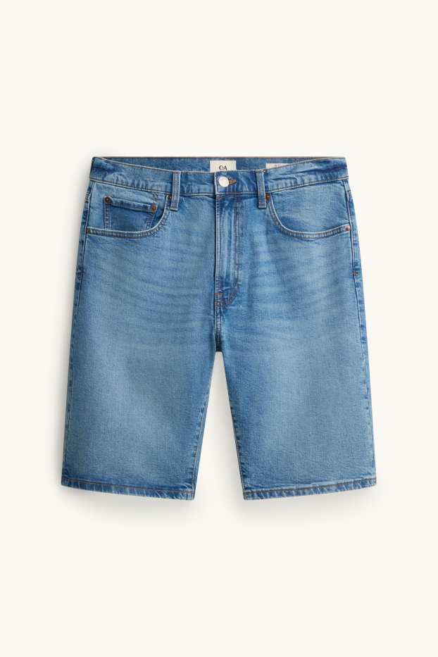 Herren - Jeans-Bermudas - jeansblau