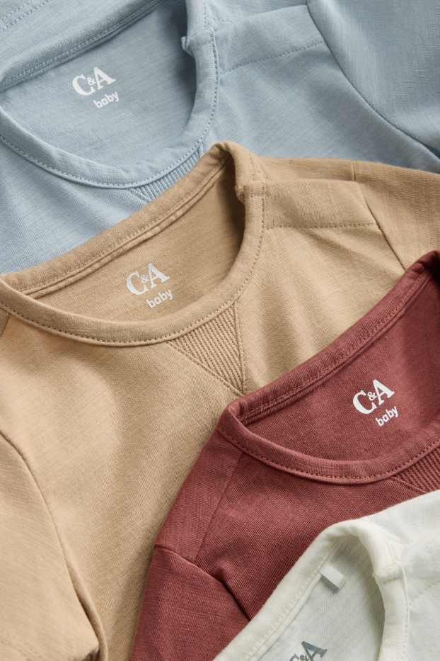 Baby Buben - Multipack 4er - Kurzarmshirt - weiß / blau