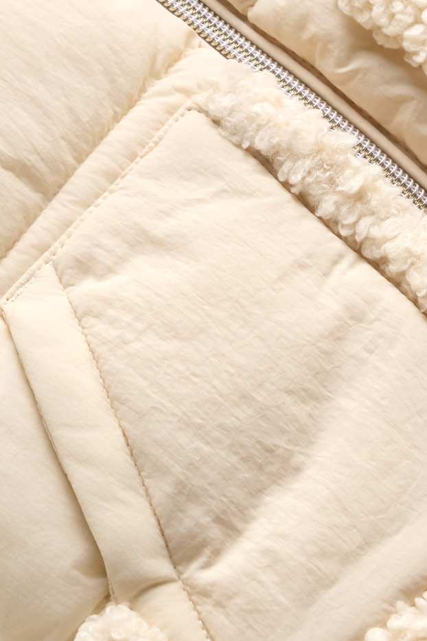 Baby Mädchen - Baby-Steppweste mit Kapuze - wasserabweisend - beige