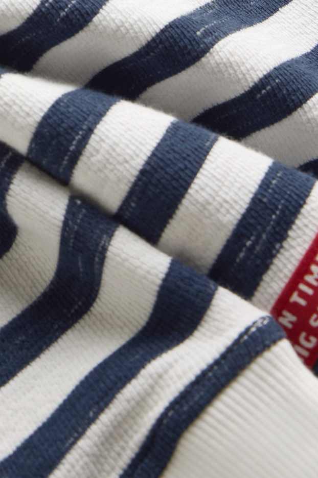 Neonati - Maglia a maniche lunghe neonati - a righe - blu / bianco