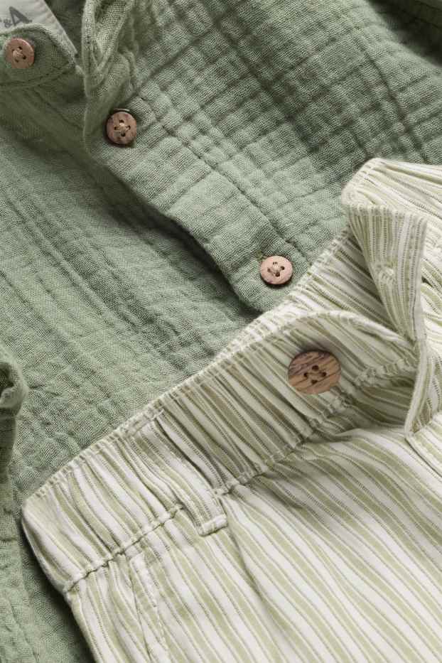 Bébés garçons - Tenue bébé - chemise et short - 2 pièces - vert