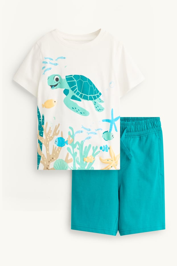 Nen - Conjunt - blanc/turquesa