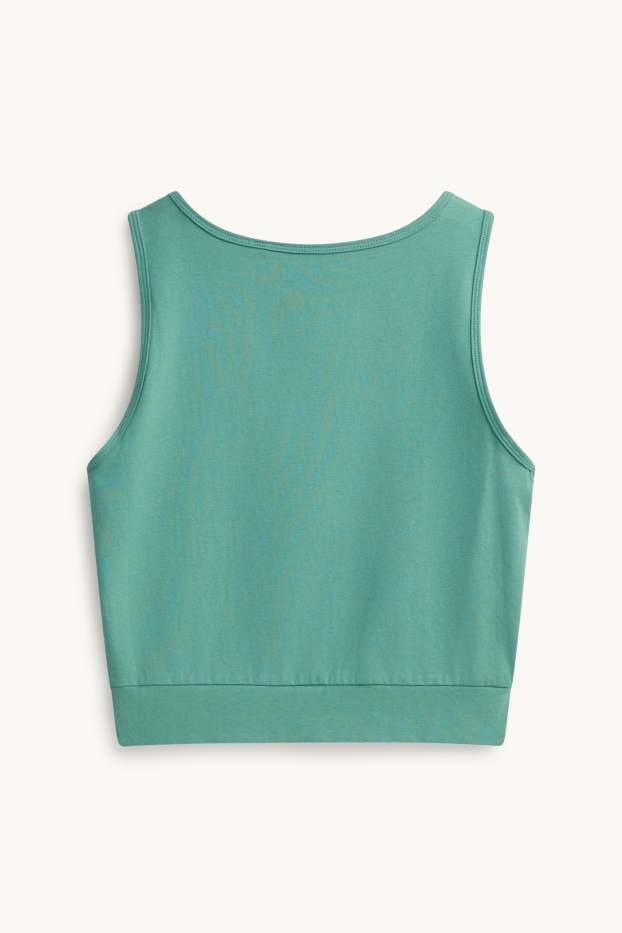 Damen - Sport-Crop-Top - grün