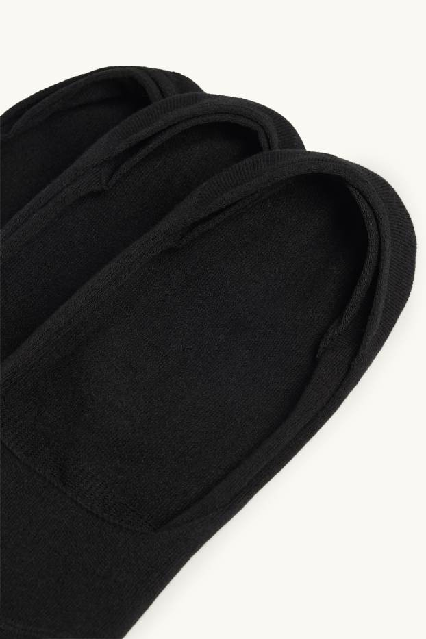 Damen - Multipack 3er - Füßlinge - schwarz