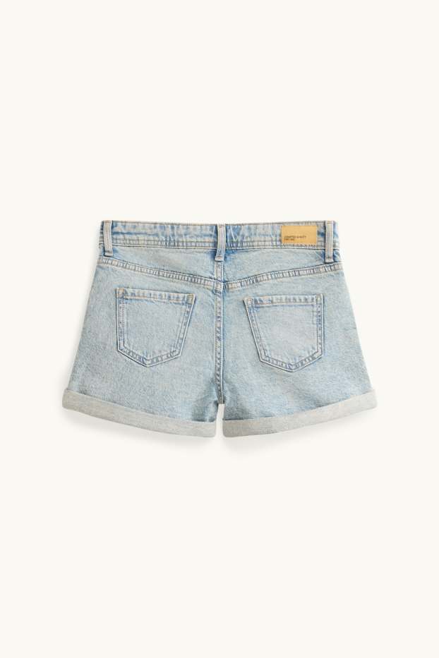 Enfants filles - Short en jean - bleu clair
