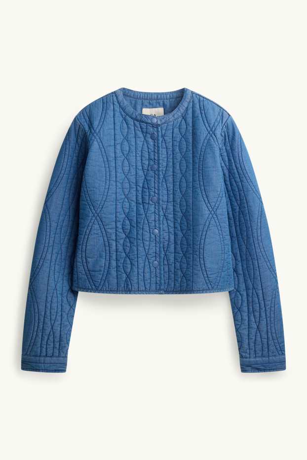 Damen - Jeans-Steppjacke - dunkelblau