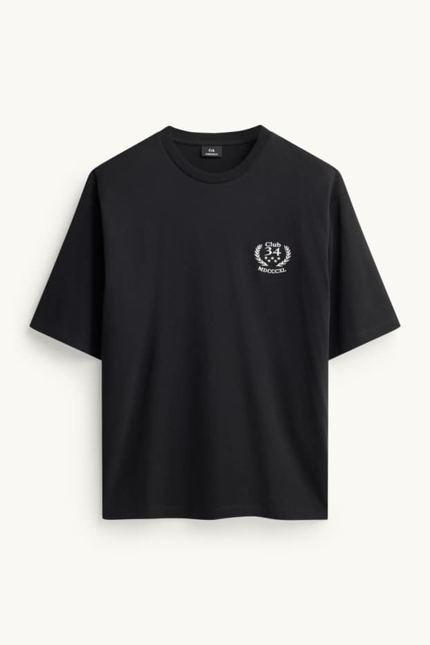 Herren - T-Shirt - Relaxed Fit - schwarz