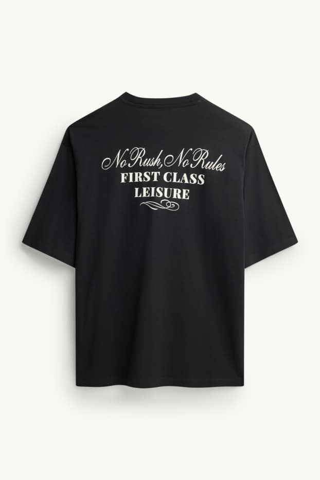 Herren - T-Shirt - Relaxed Fit - schwarz