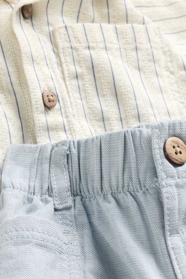 Miminka - chlapci - Outfit pro miminka - krémově bílá