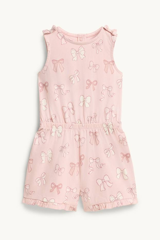 Baby Mädchen - Schleifchen - Baby-Jumpsuit - rosa