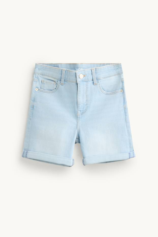 Mujer - Shorts vaqueros - mid waist - LYCRA® - vaqueros - azul claro