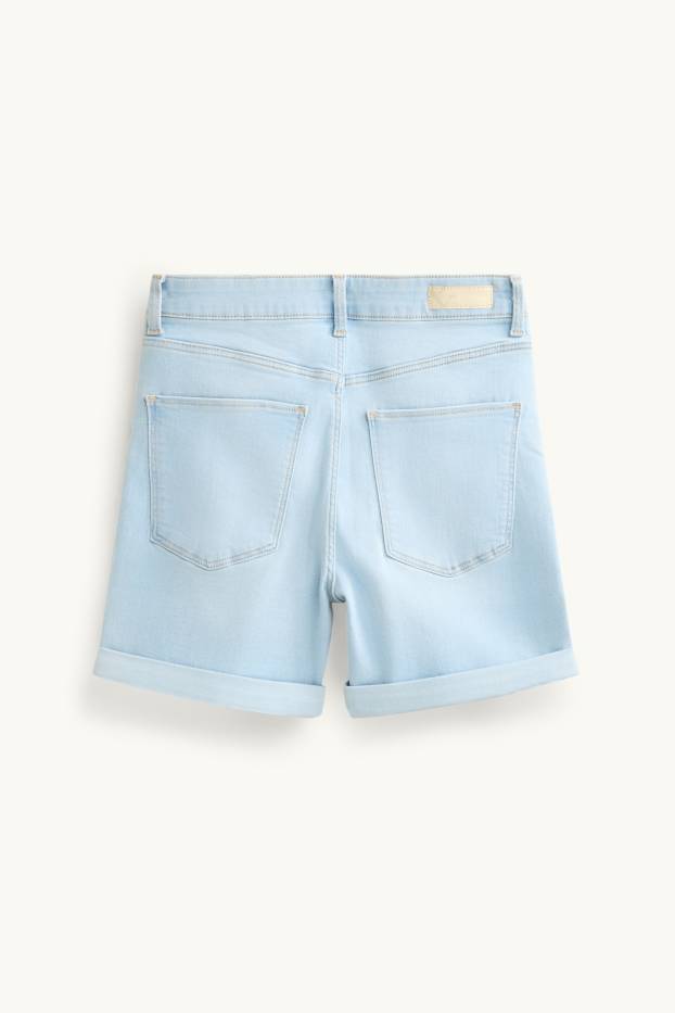 Mujer - Shorts vaqueros - mid waist - LYCRA® - vaqueros - azul claro