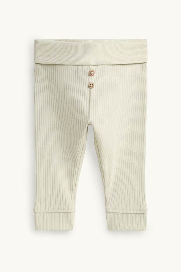 Unisex - Leggings per a nounat - acanalats - verd