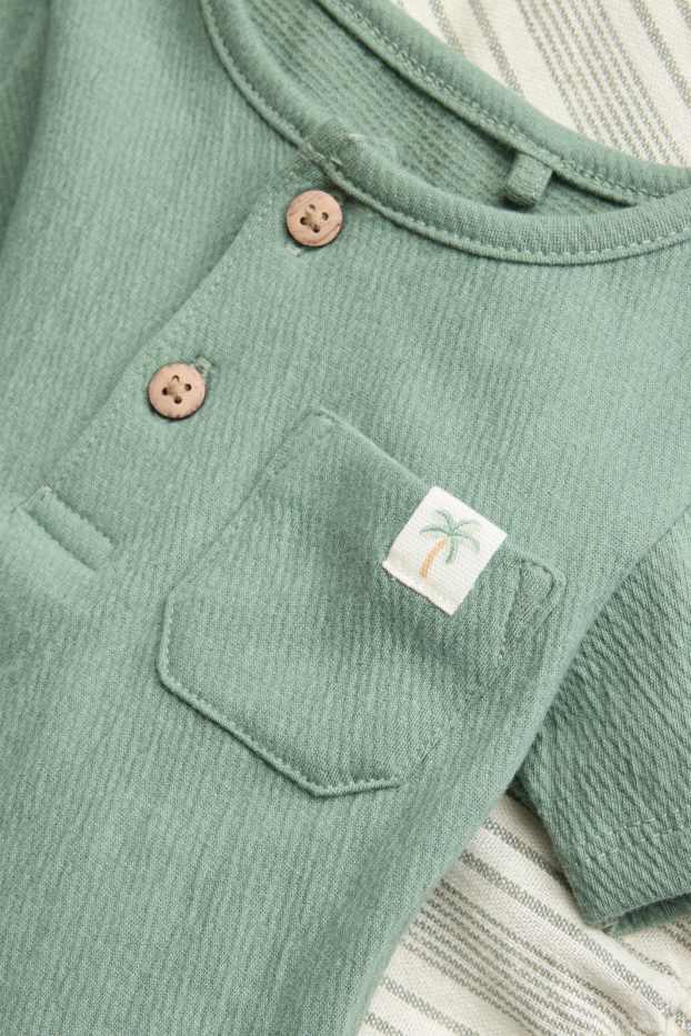 Baby Boys - Newborn outfit with linen content - 2 piece - green