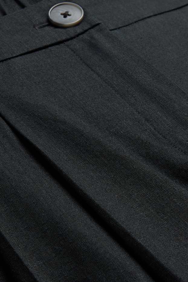 Damen - Culotte - Mid Waist - Wide Leg - schwarz