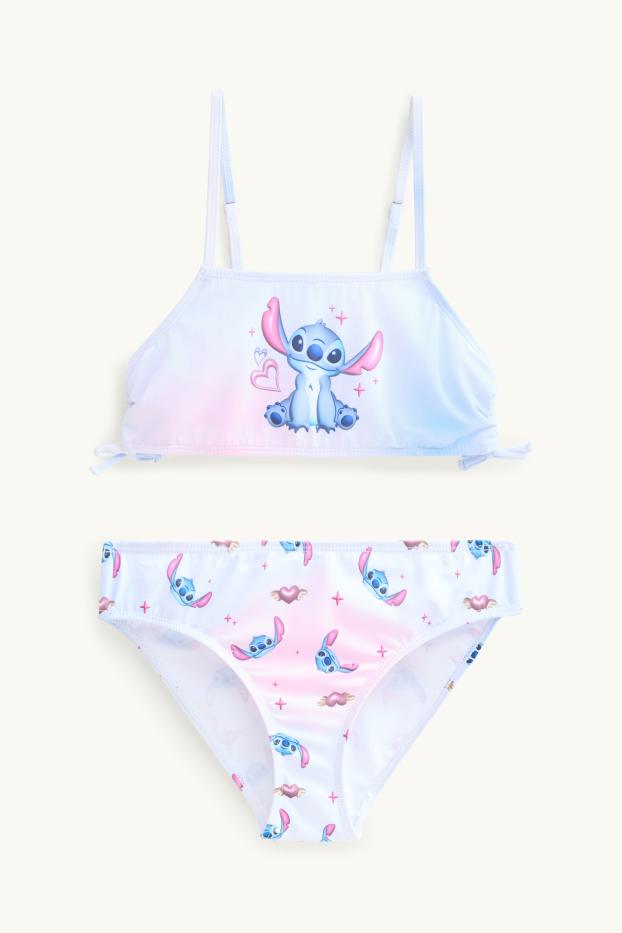 Enfants filles - Lilo et Stitch - bikini - LYCRA® XTRA LIFE™ - 2 pièces - rose pâle / bleu clair