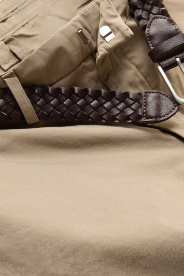 Hommes - Short à ceinture - marron