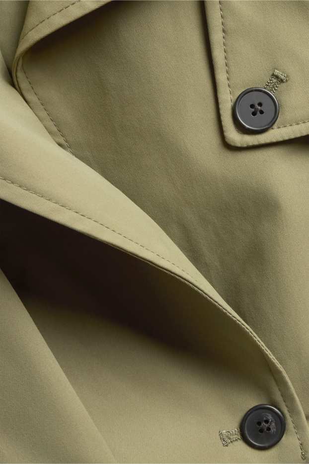 Damen - Crop Trenchcoat - grün