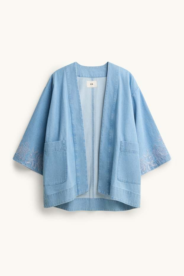 Women - Denim kimono - denim-light blue
